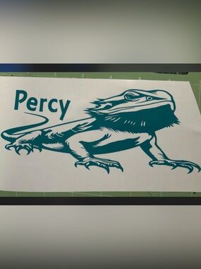 Bearded Dragon Vinyl Decal for Reptile Lovers personalized with your pets name.